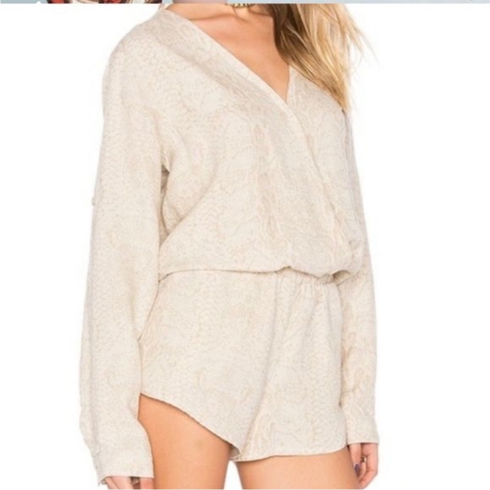 Anthropology: Cloth and Stone Snake print Romper
